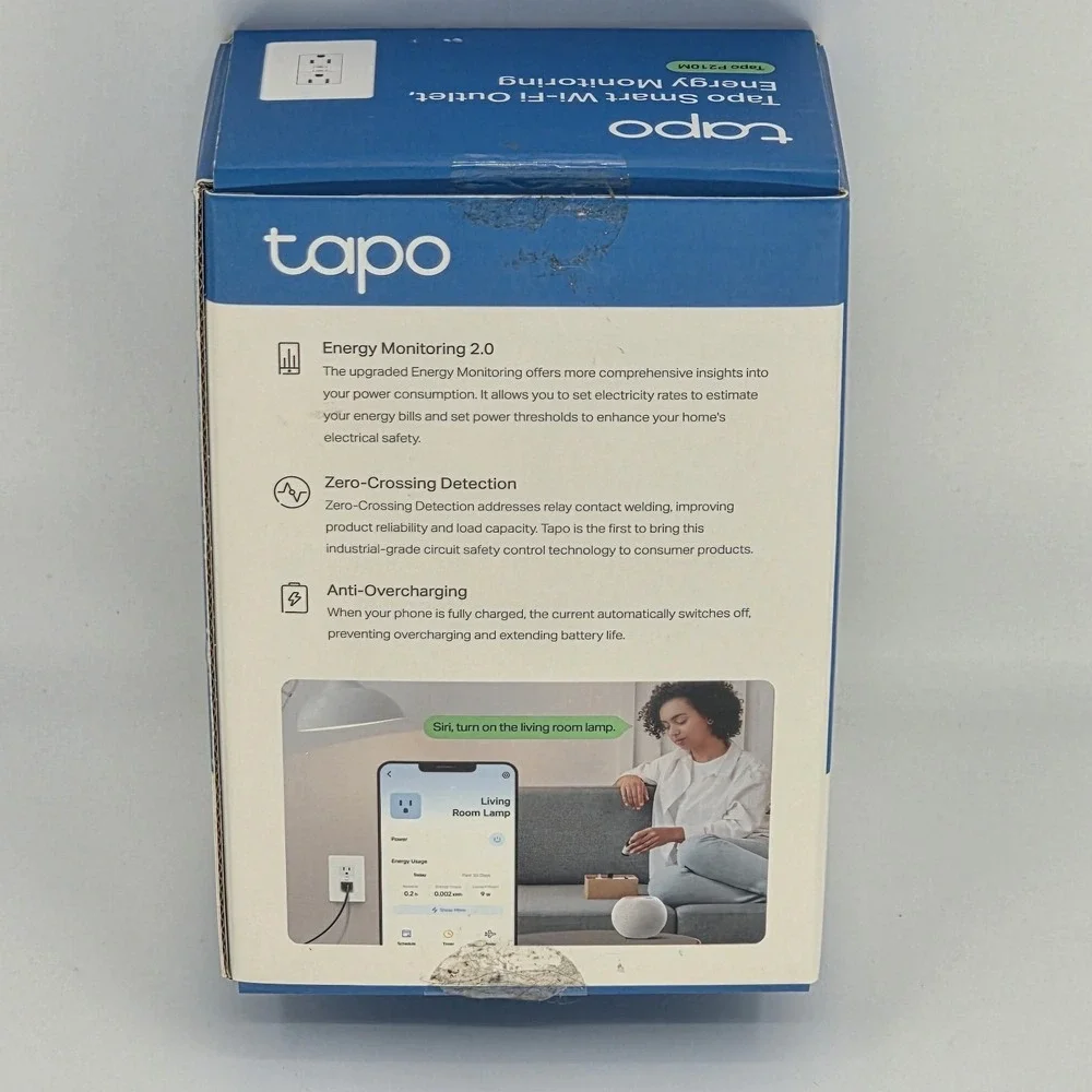 TP Link Tapo Smart Plug P 210 M Wi-Fi in Wall Outlet Matter Open Box